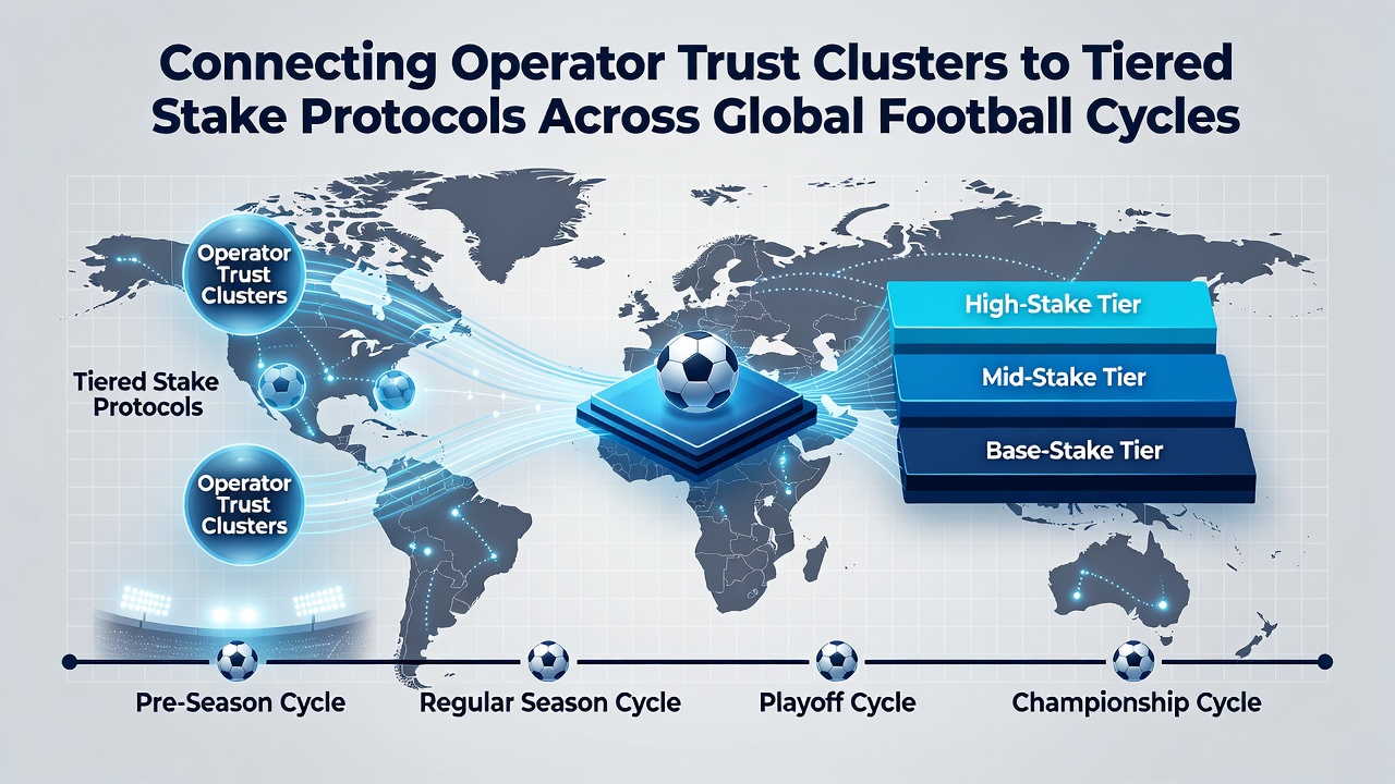 Darstellung gestaffelter Protokolle und Cluster-Interaktionen in Fußballwettsystemen